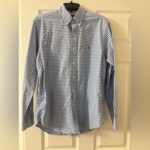 Ralph Lauren Blue and White Checkered Shirt